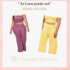 Women's Striped Jumpsuit - Yellow and Purple